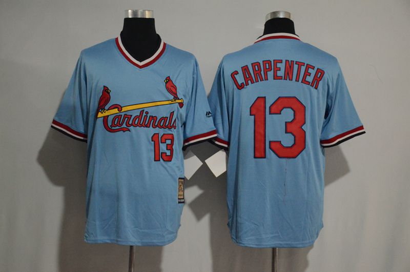 2017 MLB St Louis Cardinals #13 Cartenper blue jersey